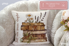 Book lover Quote Pillow case sublimation watercolor flower Product Image 1