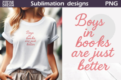 Boys in Books Are Better | Romantic Book Quote PNG Product Image 1