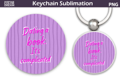 Book Quote Keychain | Book Lover Round Keychain Product Image 1
