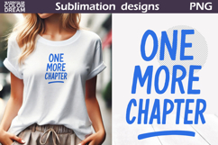 One More Chapter | Blue Book Lover Quote PNG Product Image 1