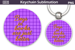 Book Quote Keychain | Book Lover Round Keychain Product Image 1