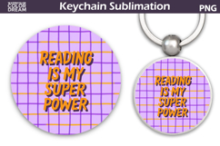 Book Quote Keychain | Book Lover Round Keychain Product Image 1