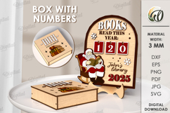 Book Read Trackers Bundle Laser Cut. Reading Tracker SVG Product Image 5