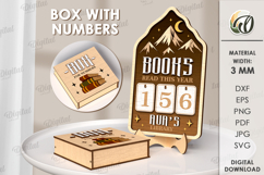 Book Read Trackers Bundle Laser Cut. Reading Tracker SVG Product Image 7