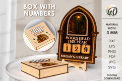 Book Read Tracker Laser Cut. Reading Tracker SVG Product Image 1