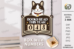 Book Read Trackers Bundle Laser Cut. Reading Tracker SVG Product Image 11