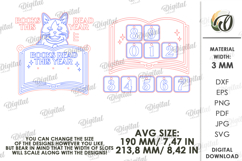 Book Read Tracker Laser Cut. Reading Tracker SVG Product Image 2