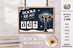 Book Read Trackers Bundle Laser Cut. Reading Tracker SVG Product Image 12