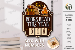 Book Read Trackers Bundle Laser Cut. Reading Tracker SVG Product Image 13