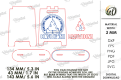 3D Book Shelf Decor Laser Cut. Caution SVG Product Image 2