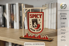 3D Book Shelf Decors Bundle Laser Cut. Book genre sign SVG Product Image 9
