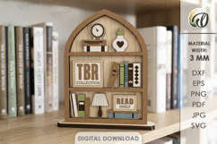 3D Book Shelf Decors Bundle Laser Cut. Book genre sign SVG Product Image 10