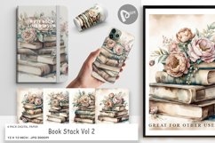 Digital Paper Book Stack Product Image 1