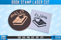 Book Stamp Laser Cut | Lettered Stamp | Wooden Stamp | CNC Product Image 1