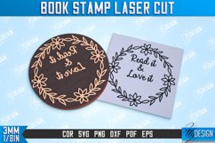 Book Stamp Laser Cut | Lettered Stamp | Wooden Stamp | CNC Product Image 1