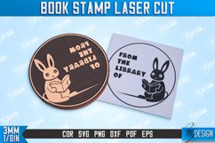 Book Stamp Laser Cut | Lettered Stamp | Wooden Stamp | CNC Product Image 1