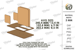 Book Stand Laser Cut . Book Holder SVG Product Image 2