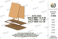 Book Stand Laser Cut . Book Holder SVG Product Image 2