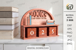 3D Books Read Trackers Bundle Laser Cut. Reading Counter SVG Product Image 4