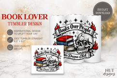 Gothic book lover Tumbler wrap, bookish tumbler 20oz Product Image 1