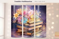 Book Tumbler Wrap | Reading Tumbler Sublimation Book Lover