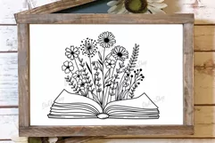 Book Svg, Floral Book Svg, Book Lover Svg, Reading Svg. Product Image 7