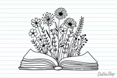 Book Svg, Floral Book Svg, Book Lover Svg, Reading Svg. Product Image 8