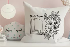 Floral Book Svg, Lily Flower svg, Flower Clipart. Product Image 4