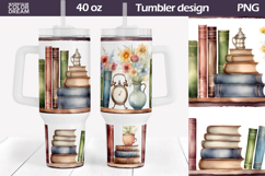 Book Tumbler 40 Oz | Book Lover Tumbler 40 Oz Product Image 1