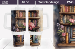 Book Tumbler 40 Oz | Book Lover Tumbler 40 Oz Product Image 1
