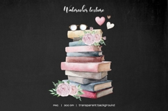 Watercolor Book lover clipart Book lovers day I Love Reading Product Image 11