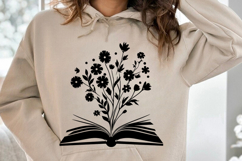 Floral Book SVG PNG, Book Flower Svg Design, Flowers Growing Product Image 1