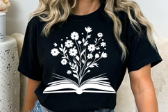 Floral Book SVG PNG, Book Flower Svg Design, Flowers Growing Product Image 2