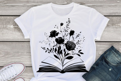 Floral Book SVG PNG, Book Flower Svg Design, Flowers Growing Product Image 2