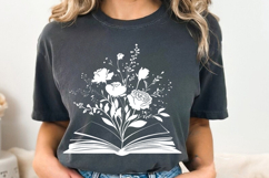 Floral Book SVG PNG, Book Flower Svg Design, Flowers Growing Product Image 2