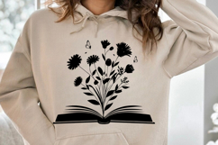 Floral Book SVG PNG, Book Flower Svg Design, Flowers Growing Product Image 2