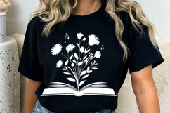 Floral Book SVG PNG, Book Flower Svg Design, Flowers Growing Product Image 2