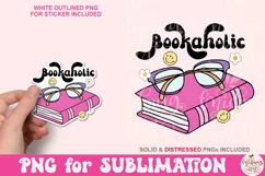 Bookaholic Png Digital Download Art Sublimation File Product Image 2