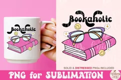 Bookaholic Png Digital Download Art Sublimation File Product Image 3