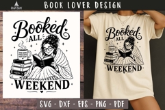Booked All Weekend Book lover SVG PNG