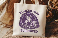 Cottagecore Animal Bookish SVG Bundle, 8 Cute Reading Quotes Product Image 9
