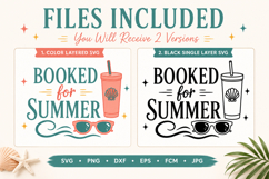 Booked for Summer SVG File, Summer Book Lover svg Product Image 5