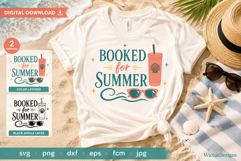 Booked for Summer SVG File, Summer Book Lover svg Product Image 1