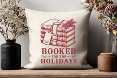 Booked For The Holidays SVG, Christmas Books PNG Design Product Image 3