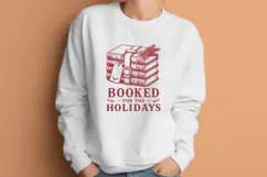 Booked For The Holidays SVG, Christmas Books PNG Design Product Image 2