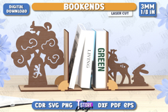 Bookends Laser Cut | Book Stopper | Books Holder | Animals Product Image 1