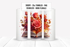 3D Book Floral 20oz Tumbler Sublimation Wraps, Tumbler Set Product Image 6