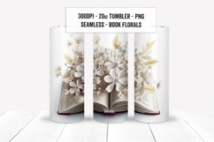 3D Book Floral 20oz Tumbler Sublimation Wraps, Tumbler Set Product Image 11