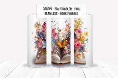 3D Book Floral 20oz Tumbler Sublimation Wraps, Tumbler Set Product Image 9