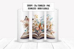 3D Book Floral 20oz Tumbler Sublimation Wraps, Tumbler Set Product Image 8